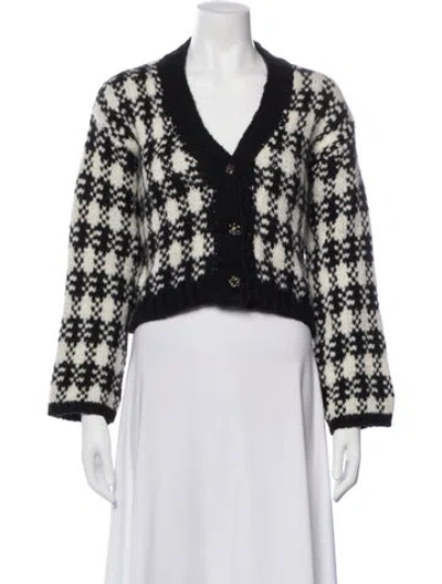 Pre-owned Hayley Menzies Alpaca Printed Sweater In Black