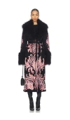 Hayley Menzies Bo Jacquard Coat In Black