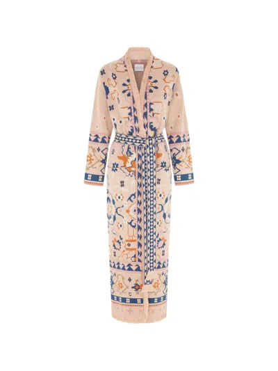 Hayley Menzies Fringed Coat In Neutral