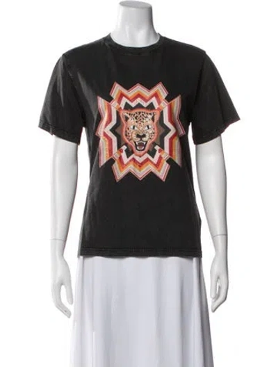 Pre-owned Hayley Menzies Graphic Print Crew Neck T-shirt In Black