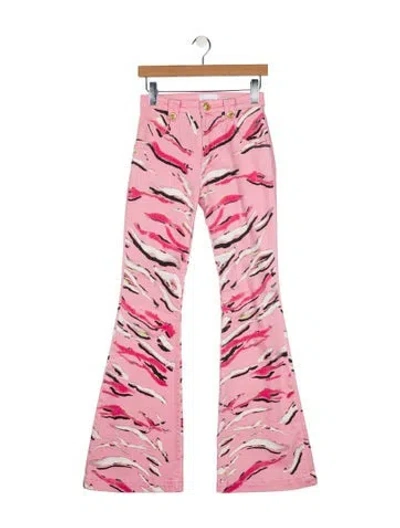 Pre-owned Hayley Menzies Mid-rise Wide Leg Jeans In Pink