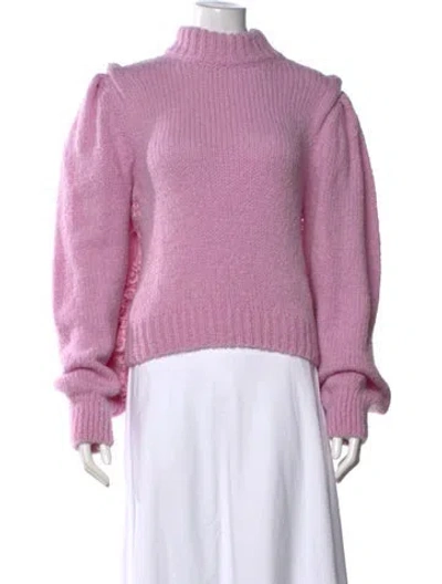 Pre-owned Hayley Menzies Patterned Turtleneck Sweater In Purple