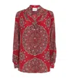 Hayley Menzies Dalton Paisley-print Button-up Pyjama Shirt In Red