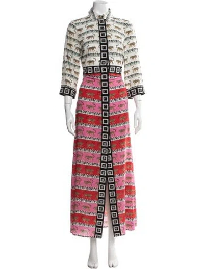 Pre-owned Hayley Menzies Silk Long Dress In Pink