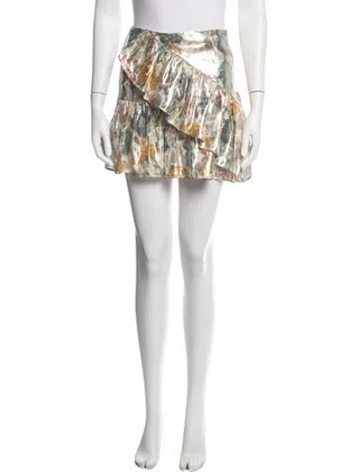Pre-owned Hayley Menzies Silk Mini Skirt In White