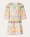 HAYLEY MENZIES WOMEN'S BRODERIE ANGLAISE PLEATED-SLEEVE MINI DRESS