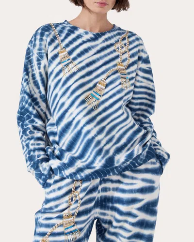 Hayley Menzies Women's Janis Tassel-embellished Sweatshirt In Blue