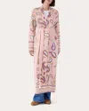 Hayley Menzies Cotton Paisley Jacquard Dex Cardigan In Pink