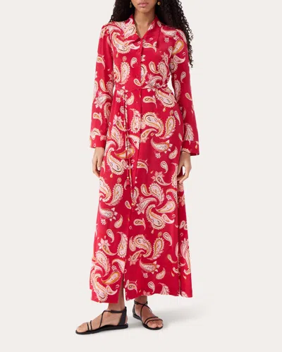 Hayley Menzies Women's Jimi Silk Shirt Dress In Red