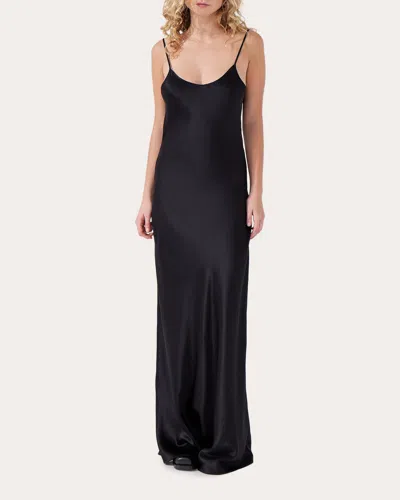 Hayley Menzies Women's Kate Silk Slip Dress In Black