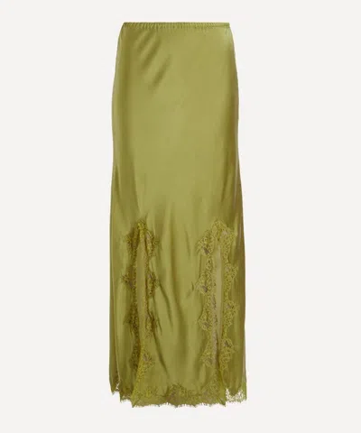 Hayley Menzies Women's Liv Green Silk Skirt