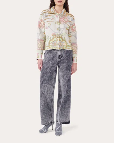 Hayley Menzies Women's Lotus Carpet Metallic-jacquard Jacket In Neutrals