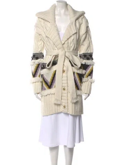 Pre-owned Hayley Menzies Wool Printed Sweater W/ Tags In Neutral
