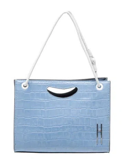 Pre-owned Hayward Leather Top Handle Bag In Blue