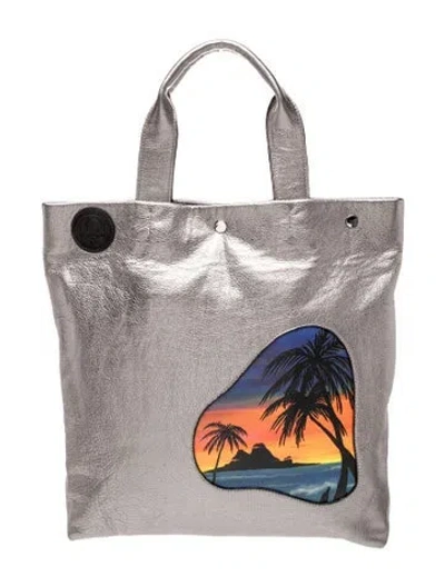 Pre-owned Hayward Leather Tote In Grey