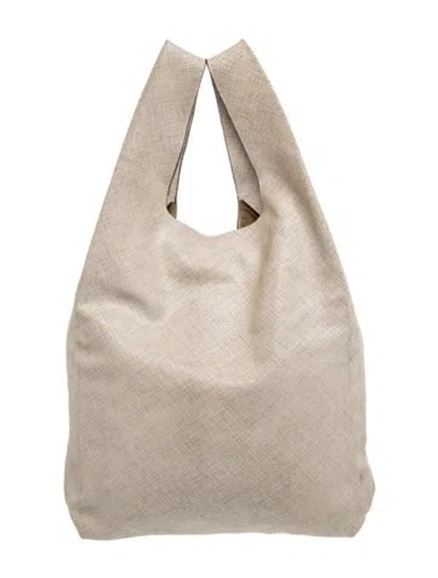 Pre-owned Hayward Leather Tote In Neutrals