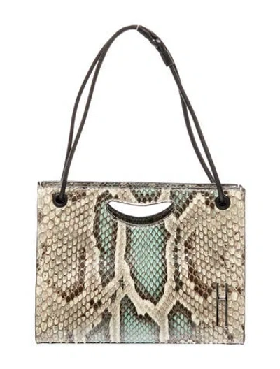 Pre-owned Hayward Snakeskin Top Handle Bag
