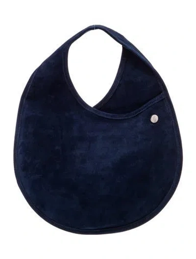 Pre-owned Hayward Suede Top Handle Bag In Blue
