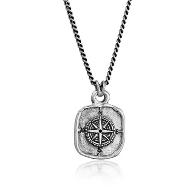 Haze & Glory Men's Black Compass Necklace
