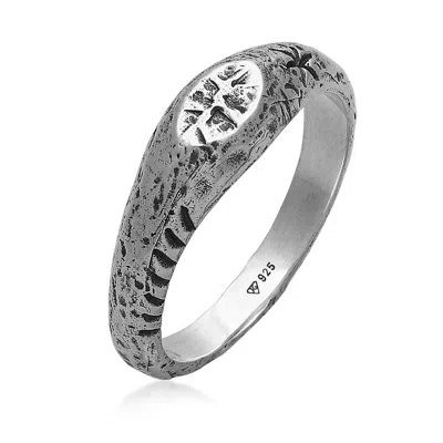 Haze & Glory Men's Silver Allrounder Ring