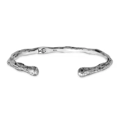 Haze & Glory Men's Silver Bones Bangle