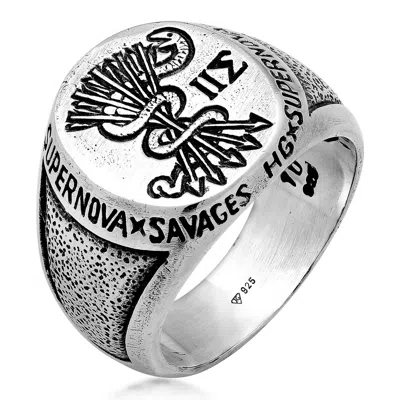 Haze & Glory Men's Silver The Savage Ring