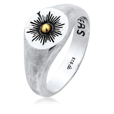 Haze & Glory Men's Silver The Sun Lovers Ring