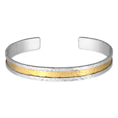 Haze & Glory Men's Silver The Two Faced Bangle