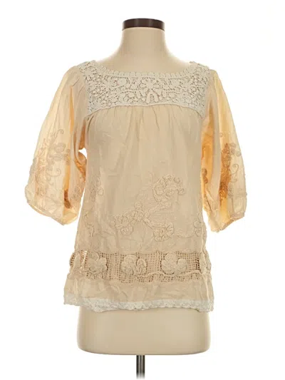 Pre-owned Hazel 3/4 Sleeve Blouse In Ivory