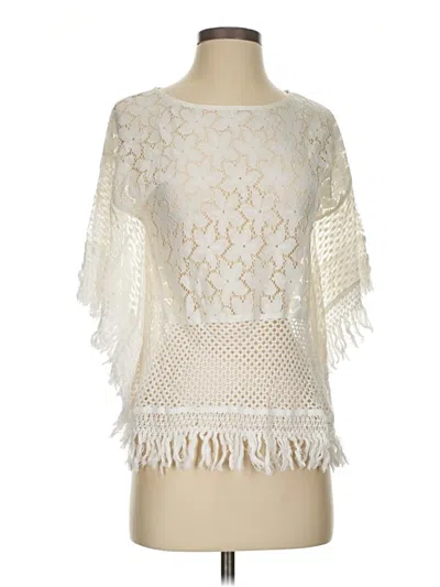 Pre-owned Hazel 3/4 Sleeve Blouse In Ivory