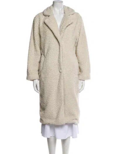Pre-owned Hazel Brown Faux Fur Coat In Neutral
