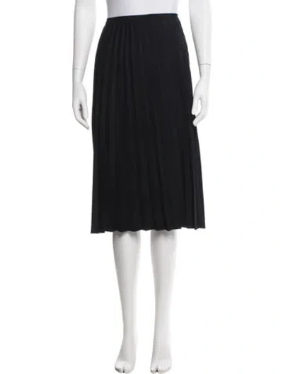 Pre-owned Hazel Brown Pleated Accents Knee-length Skirt In Multi