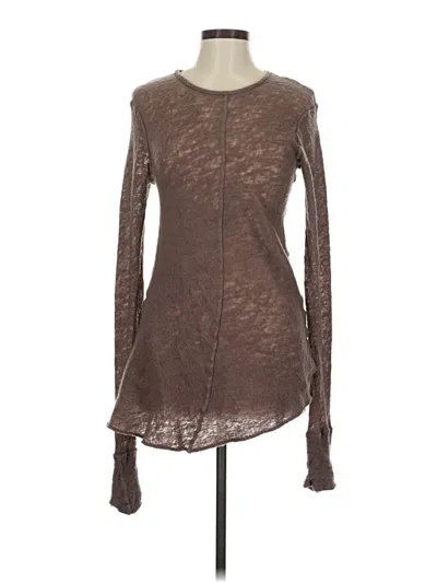 Pre-owned Hazel Brown Wool Cardigan Sweater In Brown