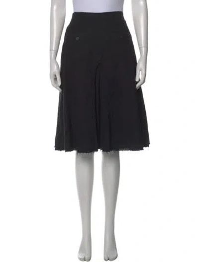 Pre-owned Hazel Brown Wool Knee-length Skirt In Black