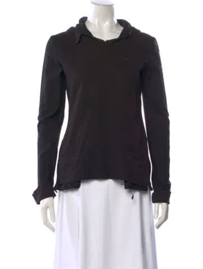 Pre-owned Hazel Brown Wool Long Sleeve Top In Black