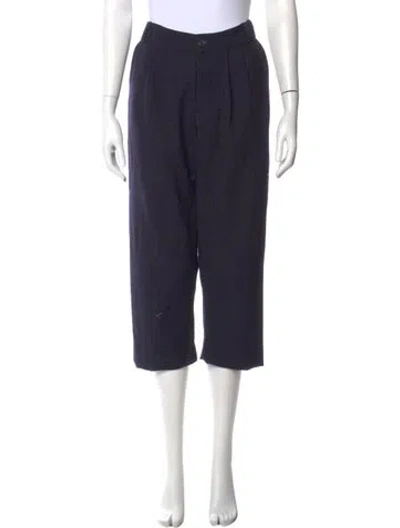 Pre-owned Hazel Brown Wool Straight Leg Pants In Blue