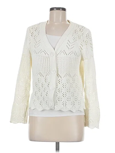 Pre-owned Hazel Cardigan Sweater In White