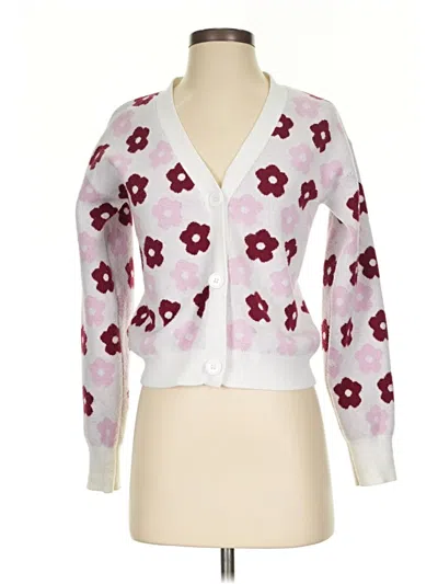 Pre-owned Hazel Cardigan Sweater In White