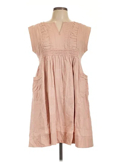 Pre-owned Hazel Casual Dress In Tan