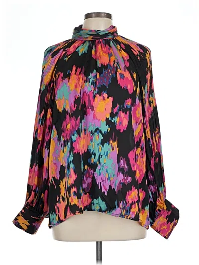 Pre-owned Hazel Long Sleeve Blouse In Black