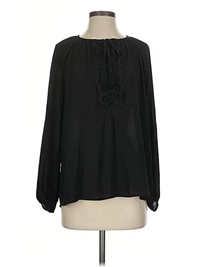 Pre-owned Hazel Long Sleeve Blouse In Black