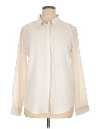 Pre-owned Hazel Long Sleeve Blouse In White
