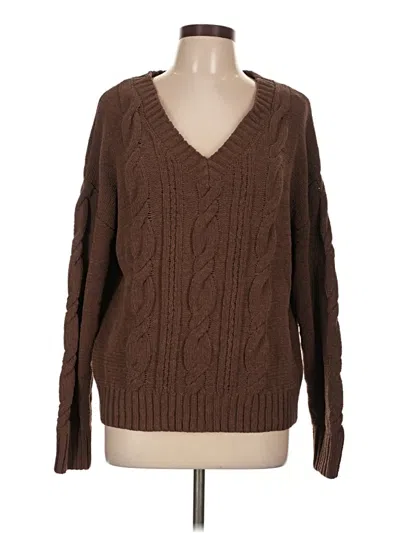 Pre-owned Hazel Pullover Sweater In Brown