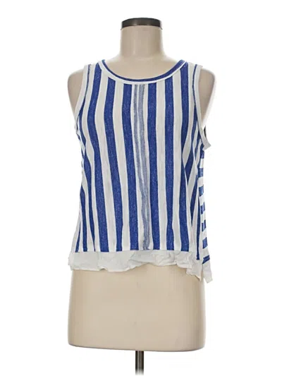 Pre-owned Hazel Sleeveless Blouse In Blue