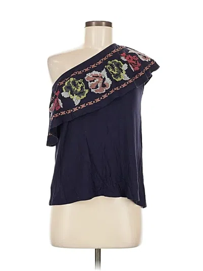 Pre-owned Hazel Sleeveless Blouse In Blue
