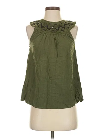 Pre-owned Hazel Sleeveless Blouse In Green