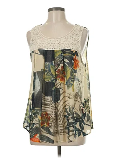 Pre-owned Hazel Sleeveless Blouse In White