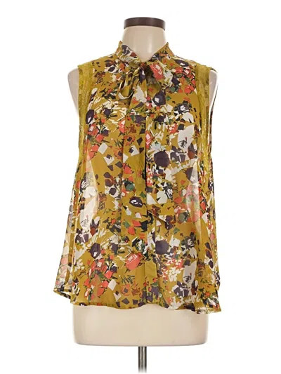 Pre-owned Hazel Sleeveless Blouse In Yellow