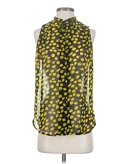Pre-owned Hazel Sleeveless Blouse In Yellow