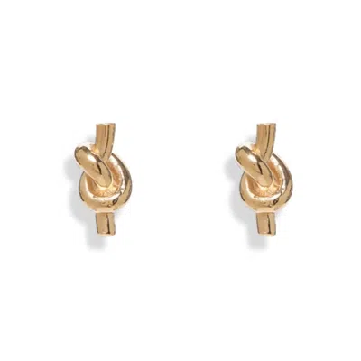 Hazel Smyth Women's Knot Stud Earrings In Gold